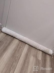 img 5 attached to Black 38-Inch Heavy Duty Soundproof Draft Snake For Doors And Windows - Fowong PU Leather Under Door Draft Stopper
