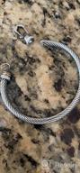 img 1 attached to 💎 Dorriss Buckle Bangle Cable Wire Bracelets - Fashionable Jewelry Gifts for Women, Best Friends, and Sisters review by Angie Zhang