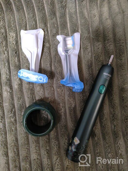 img 3 attached to Soocas Electric Toothbrush (X3U Van Gogh Green) 2 nozzles, green review by Ada Wajszczuk ᠌