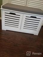 img 1 attached to Organize Your Shoes In Style With Haotian FSR108-W Shoe Cabinet: White 3 Flip-Drawers Shoe Rack And Storage Bench review by Joshua Gaines