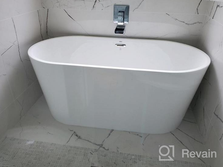 img 1 attached to FerdY Shangri-La 67" - Classic Oval Shape Freestanding Soaking Bathtub With Chrome Drain And Slotted Overflow review by Lex Ismael