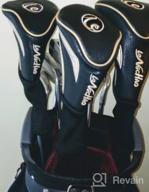 img 1 attached to Set Of 3 LONGCHAO Vintage PU Golf Club Headcovers For Driver And Fairway Woods review by Michael Tarlue