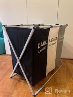 img 1 attached to Haifisch laundry container for sorting linen, separate, 40x64x56 cm, black/grey review by Agata Szwed ᠌