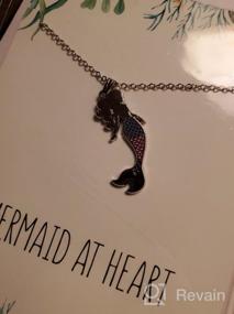 img 5 attached to Mermaid Necklace – Adorable Mermaid Gift Pendant for Women, Girls & Teens – “Mermaid at Heart” Message Card