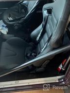 img 1 attached to Pair Of All Black Racing Seats W/Silders - PVC Snake Pattern & Carbon Fiber Style Leather Reclinable review by Aaron Charlton