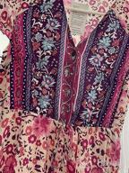 img 1 attached to TEMOFON Women's Summer Bohemian Casual Floral Print Maxi Dress with Short Sleeves, Sizes S-2XL review by Greg Wilkerson