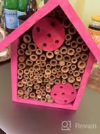 img 1 attached to FSC Certified Wood Mason Bee House For Solitary Bees - Attract Pollinators To Your Garden With Bamboo Tube Hotel. review by Robert Larris