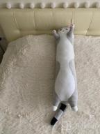 img 1 attached to Soft toy Cat - baton, toy - hug 110 cm - Gray review by Celina Bojakowska ᠌