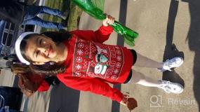 img 4 attached to Hanes Girls' Christmas 🎄 Sweater - Festively Fun and Stylish