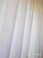 img 1 attached to Melodieux Grey Semi Sheer Curtains 84 Inches Long For Living Room - Linen Look Bedroom Rod Pocket Voile Drapes, 52 By 84 Inch (2 Panels) review by Greg Usry