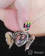 img 1 attached to SILVERCUTE Customized Photo Necklace For Women - Sterling Silver/18K Gold Plated Picture Locket Heart/Iced Pendant, Length 18-30 Inches review by Adam Allard