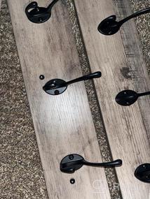 img 6 attached to Увеличьте свое пространство с помощью скамьи для обуви HOOBRO 3-в-1: коричневая и черная скамья для хранения в прихожей в деревенском стиле с крючками для одежды и органайзером для обуви