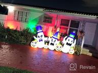 img 1 attached to Halloween Inflatables 9Ft Long Ghosts With Pumpkins Decorations, Outdoor LED Lights Build-In, Blow Up Yard Garden Décor review by Evelyn Peterson