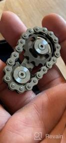 img 6 attached to Stainless Steel Fidget Block With Sprocket Gears And Bike Chain Linkage - Kinetic Desk Toy To Improve Focus, Meditation, And Help Break Bad Habits - Perfect For ADHD - Silver