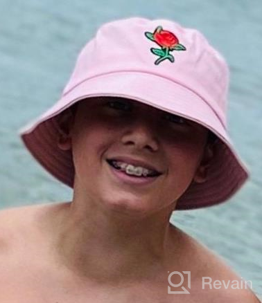img 1 attached to Stylish Embroidered Bucket Hat For Men, Women, And Teens - Perfect Summer Fisherman Cap By ZLYC review by Mark Green