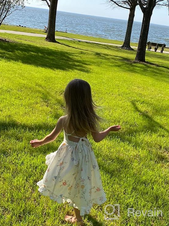 img 1 attached to 👗 Vintage Backless Sundress with Floral Design for Girls' Clothing review by Jody Hatfield