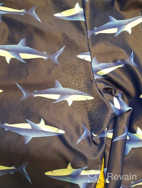 img 1 attached to MiYang Long Sleeve Shark Two 🦈 Piece Boys Swimsuit Rash Guard for Toddler Kids review by Ricky Khan