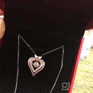 img 1 attached to Dancing Heart ✦Eternal Love✦ Valentine's Day Necklace - Gifts for Women, Rose Gold Heart Necklace - Fine, Lovely Jewelry Gifts for Her, Girls, Girlfriend review by Keisha Wright