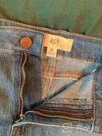 img 1 attached to A2Y Women'S Slim Fit Rayon Knee Length Unhem Back Slit Denim Jean Pencil Skirt review by Nicole Green