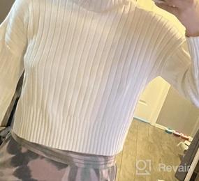 img 8 attached to ZAFUL Ribbed Knit Mock Neck Crop Sweater For Women With Long Sleeves