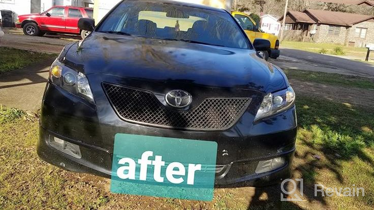 img 1 attached to 2007-2009 Toyota Camry Headlight Assembly (Excluding Hybrid) - Chrome Housing, Amber Reflector, Clear Lens (Driver & Passenger Side) review by Derrick Bellando