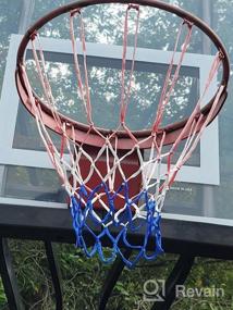 img 5 attached to Замена баскетбольной сетки Goldwheat с 12 петлями - сверхмощная, всепогодная защита от хлыста стандартного размера (2 шт.) для внутреннего и наружного применения