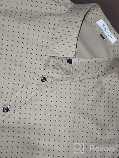 img 1 attached to MUSE FATH Men's Cotton Button Down Shirt in Khaki - Premium Quality Shirts review by Matthew Owens