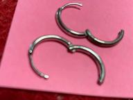 img 1 attached to 💍 Sterling Silver Hoop Earrings Set - Cubic Zirconia Cuff, 3 Pairs of Small Cartilage Hoops for Women, Men, and Girls (8mm/10mm/12mm) review by Kristin Lee