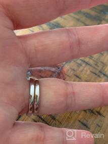 img 7 attached to Pave Set Cubic Zirconia CZ Half Eternity Обручальное кольцо для женщин из стерлингового серебра с родиевым покрытием, изогнутый дизайн, размеры 4-10 - BERRICLE