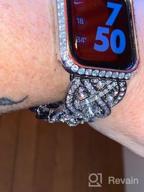 img 1 attached to Apple Watch Series 4 40Mm Gold Bumper Case With Rhinestone Crystal Bezel And Big Diamond Jewelry For Men/Women review by Ashley Williams