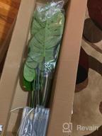 img 1 attached to 14 Leaf FOPAMTRI Artificial Monstera Deliciosa Plant - Perfect Fake Swiss Cheese Tree For Home Garden Office Decor review by Jennifer Garcia