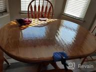 img 1 attached to OstepDecor Round Table Protector 2Mm Thick 36 Inch Frosted Round Table Cover For Dining Room Table Waterproof Table Cloth Cover Plastic Table Cover For Glass Marble Table review by Laurie Fitzgerald