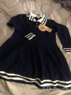 img 1 attached to Stylish Striped Uniform Dresses for Girls by SMILING PINKER Clothing review by Kevin Wilkins