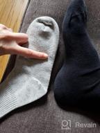 img 1 attached to Get Your Boys Ready with Oohmy 6-Pack Cotton Athletic Ankle Socks - Black, Grey & White! Sized for M, Ages 5-8. review by Coby Hall