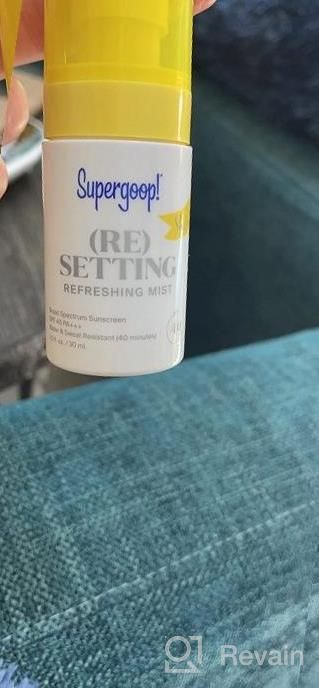 img 1 attached to Supergoop! (Re)Setting Refreshing Mist - SPF 40 PA+++ Facial Mist With Pollution Filtering - Sets Makeup, Refreshes UV Protection And Provides Natural Scent - 1 Fl Oz review by Russell Smith