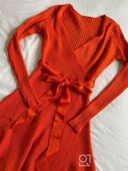 img 1 attached to Chic & Cozy: Women'S V-Neck Wrap Sweater Dress With Ruffle Hem & Belt review by Nick Mitchell