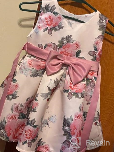 img 1 attached to 👗 CMMCHAAH Girls Pageant Party Dresses: Floral Print Formal Dress for Ages 2-9Y review by Brian Nelson