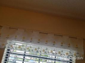 img 6 attached to 🌼 ZHH Handmade Daisy Valances: Embroidered Pastoral Style Cafe Curtain with Floral Kitchen Design - Yellow, 1 Panel (70" W x 17" H)