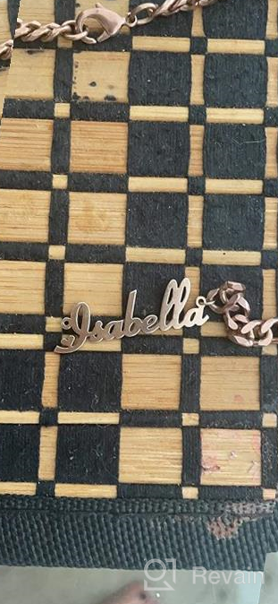 img 1 attached to Q&Locket Sterling Silver Personalized Script Initial Nameplate Necklace – Custom Name Necklaces for Girls and Women – Unique Gifts review by Julia Lewis