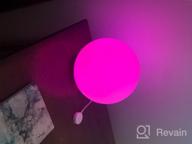 img 1 attached to Cordless LED RGB Sphere Lamp W/ Remote - 6" Color Changing Glow Ball Mood Light, IP67 Waterproof Hanging Ambience Decor For Party Exhibition Nursery Bedside review by Tim Jenkins