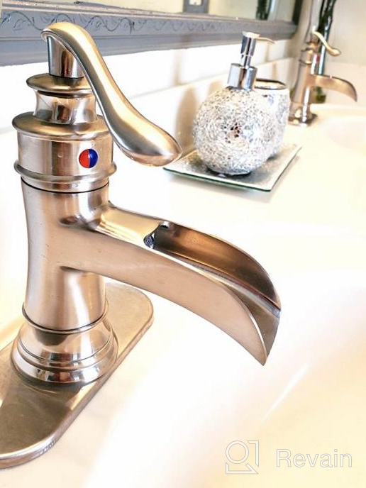 img 1 attached to Bathroom Faucet Chrome Bathroom Sink Faucets & Parts With Pop Up Drain Stopper With Overflow Waterfall Single Handle Single Hole Vanity Commercial Trough Supply Lines Hose Lead-Free By Bathfinesse review by Chad Baio