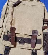 img 1 attached to Khaki Canvas Messenger Sling Cross Body Shoulder Bag - Large Leaper review by Cynthia Guarente