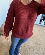 img 1 attached to Sidefeel Women Crochet Hollow Out Crewneck Long Sleeve Knit Sweaters Pullover Jumper Tops review by Prem Reyel