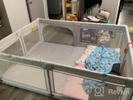 img 1 attached to Convenient Foldable Playpen with Zipper Gates, Adjustable Shape & Size – Perfect Infant Safety Activity Center with Mesh Sides and Anti-Fall Features! review by Robert Hayes