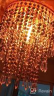 img 1 attached to Add Glamour To Your Room With Waneway Acrylic Chandelier Shade: Crystal Beaded Pendant Lampshade With Rose Gold Frame For Perfect Wedding Or Party Decoration, 8.7-Inch Diameter, 3 Tiers In Copper review by John Baker