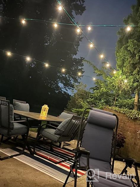 img 1 attached to Smart Outdoor String Lights - 48FT Waterproof S14 LED Bulbs With APP Control, Alexa & Google Compatibility, Dimmable And Shatterproof For Patio, Backyard, Deck, And Party Decorations By SUNTHIN review by Christopher Tillman