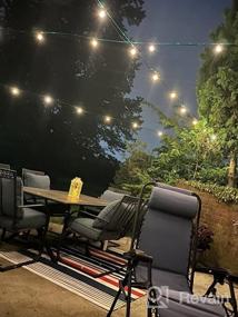 img 7 attached to Smart Outdoor String Lights - 48FT Waterproof S14 LED Bulbs With APP Control, Alexa & Google Compatibility, Dimmable And Shatterproof For Patio, Backyard, Deck, And Party Decorations By SUNTHIN