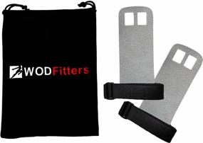 img 4 attached to WODFitters Textured Leather Hand Grips For Cross Training, Kettlebells, Powerlifting, Chin Ups, Pull Ups, WODs & Gymnastics – With Grips Storage Pouch