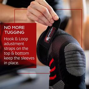 img 1 attached to Dark Iron Fitness Knee Brace For Weightlifting – Small, Padded, Stabilizing Compression Sleeves For Powerlifting And Weight Training – Black