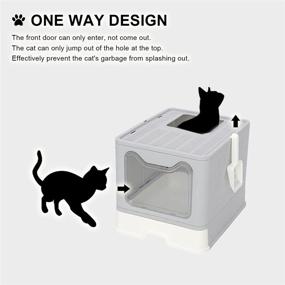 img 1 attached to Litter Foldable Anti Splashing Supplies Plastic Cats